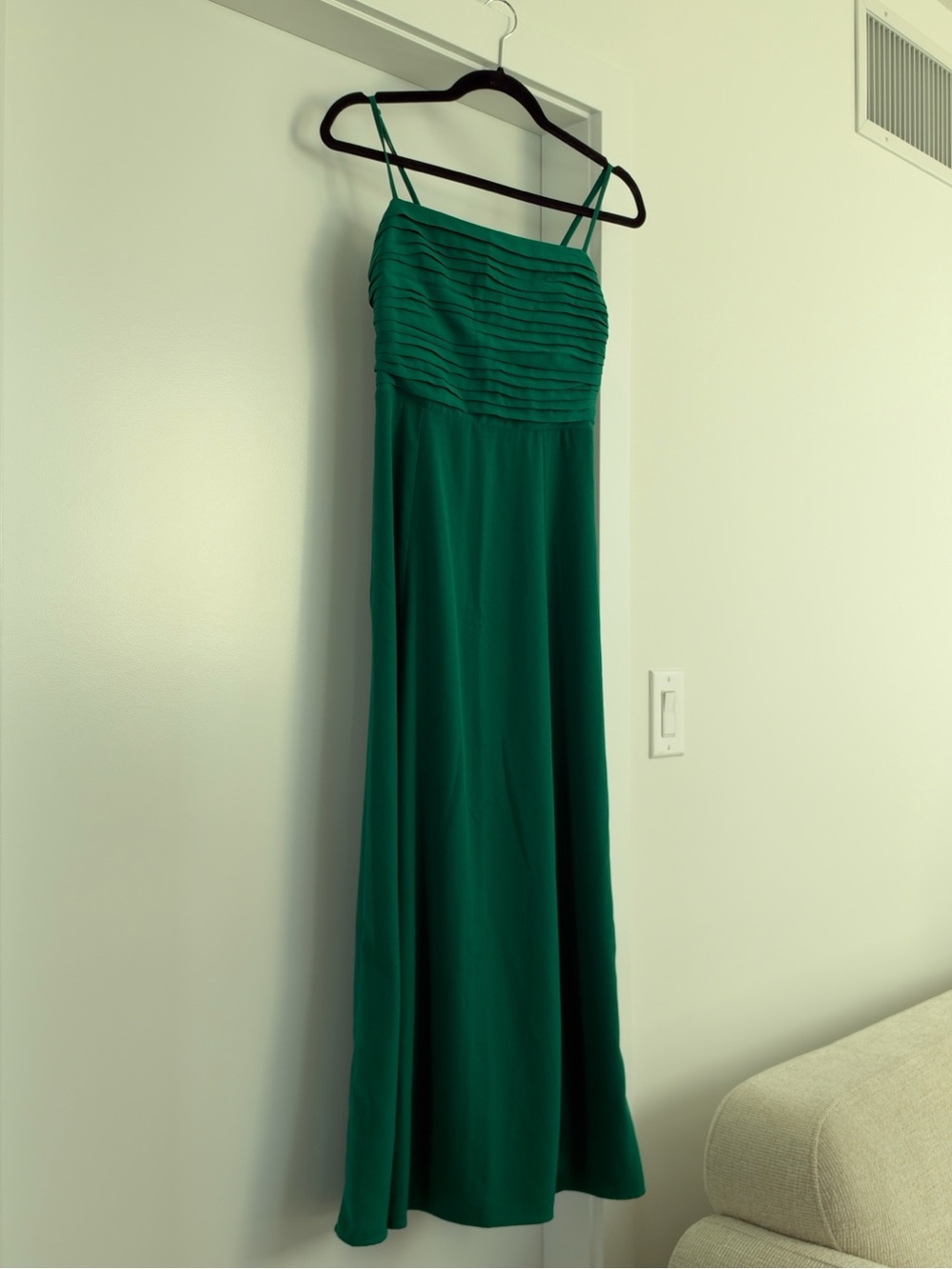 Abercrombie Emerald Green Spaghetti Strap Maxi Dress